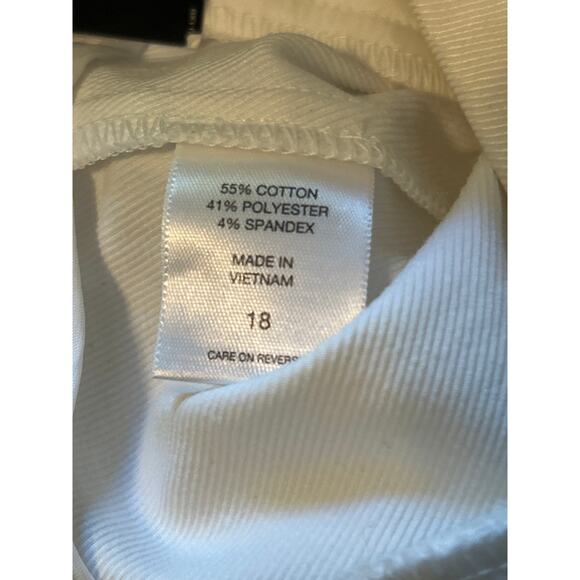 NWT New York & Company Stretch White Crop Pants Size 18 - Picture 5 of 7